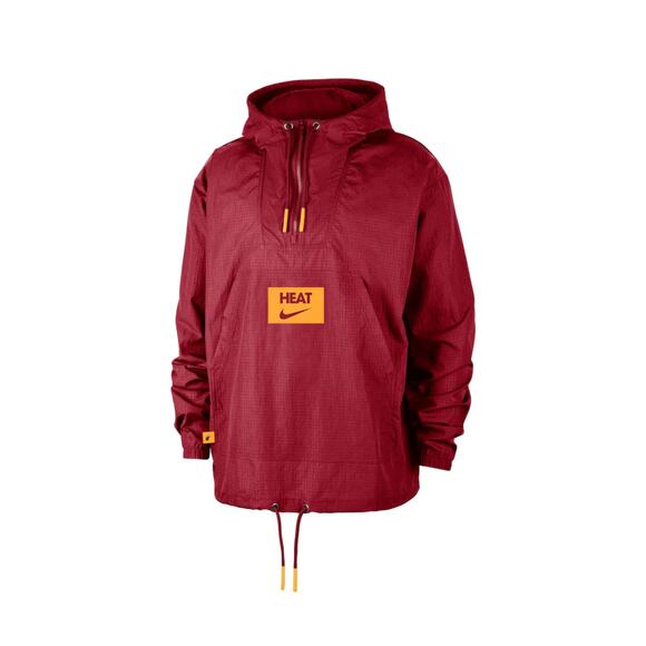 Nike Adult Miami Heat Red Club Anorak 1/2 Zip Jacket NWT - Picture 2 of 4